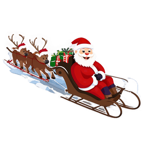 North Pole Sleigh Ride Journey PNG 50 PNG