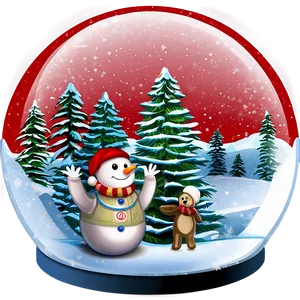 North Pole Snow Globe Scene Png 06122024 PNG Image