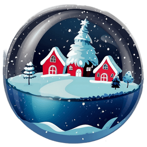North Pole Snow Globe Scene PNG ebp80 PNG