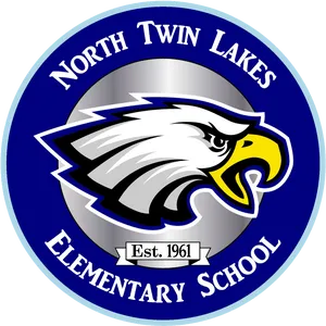 North Twin Lakes Elementary School Eagle Logo PNG Image