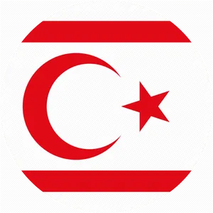 Northern Cyprus Flag Graphic PNG Image