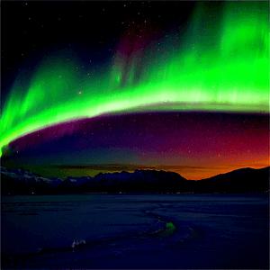 Northern Lights Over North Pole PNG ceg PNG