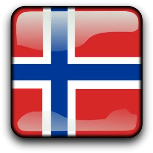 Norwegian Flag Button Icon PNG Image