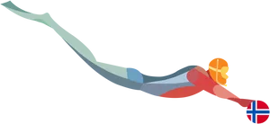 Norwegian Flag Swimmer Illustration PNG Image