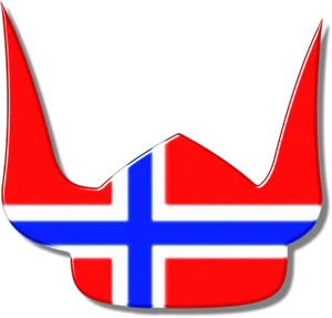 Norwegian Flag Viking Helmet PNG Image