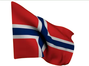 Norwegian Flag Waving PNG Image