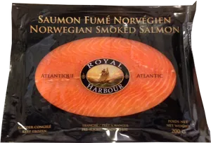 Norwegian Smoked Salmon Packaging PNG Image