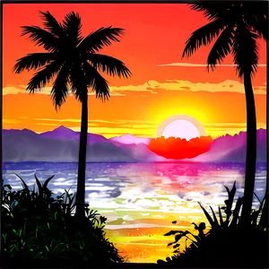 Nostalgic Summer Sunset Png 85 PNG Image