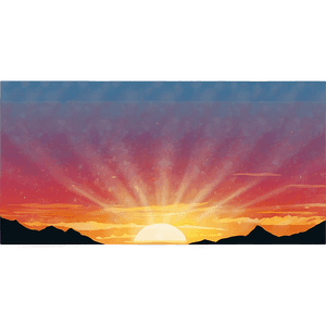 Nostalgic Sunset Horizon PNG 06252024 PNG with transparent background