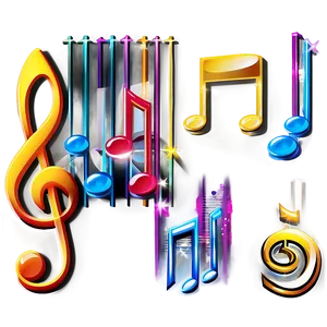 Notas Musicales Shiny Png 80 PNG Image