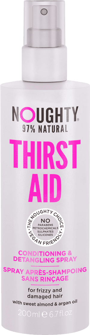 Noughty Thirst Aid Conditioning & Detangling Spray, HD Png Download PNG with transparent background
