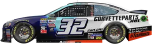 Number32 Racing Car Side View PNG Image