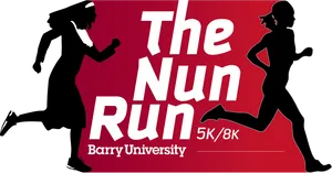 Nun Run Event Banner PNG Image