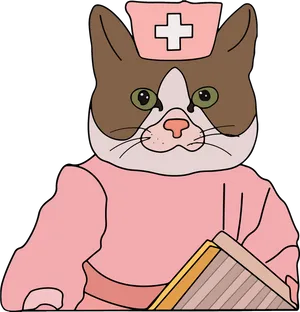 Nurse Cat Cartoon Meme PNG Image