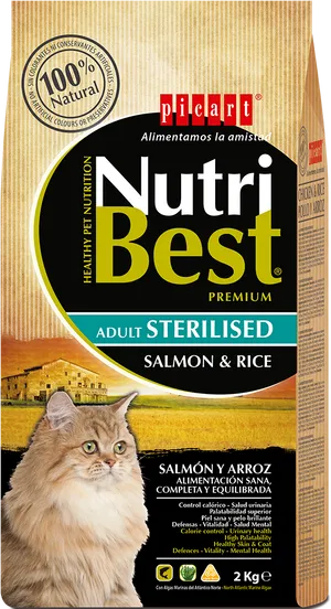 Nutri Best Cat Food Salmon Rice PNG Image