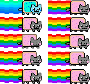 Nyan Cat Clipart Blueberry, HD Png Download PNG image with transparent background
