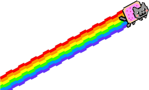 #nyancat #kawaii #rainbow - Nyan Cat, HD Png Download PNG image with transparent background