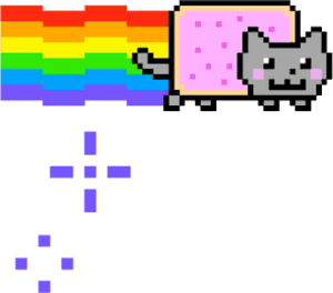 Gif Nyan Cat Png , Png Download - Nyan Cat Rainbow Gif, Transparent Png PNG image with transparent background