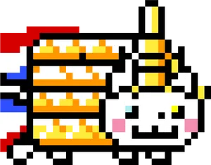 Nyan_ Cat_ Pixel_ Art PNG Image