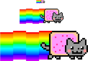Image - Nyan Cat Rainbow Png, Transparent Png PNG image with transparent background