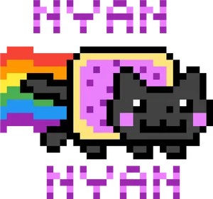 Nyan_ Cat_ Pixel_ Art.png PNG Image