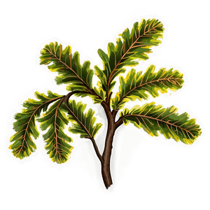 Oak Branch in Bloom PNG xov4 PNG image with transparent background