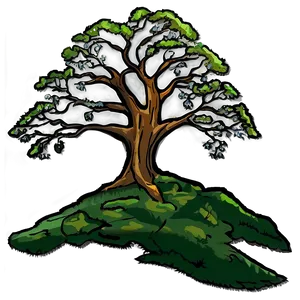 Oak Tree Elevation Art Png Txa85 PNG Image