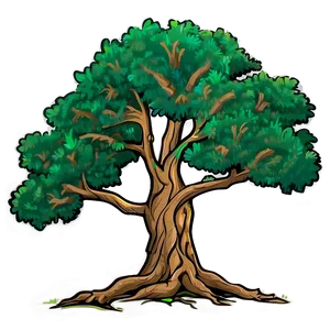 Oak Tree Line Art Png Qtg PNG Image