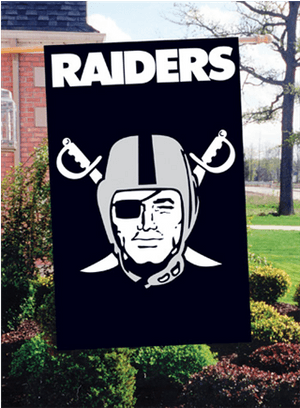 Oakland Raiders Applique Banner Flag - Oakland Raiders PNG image with transparent background