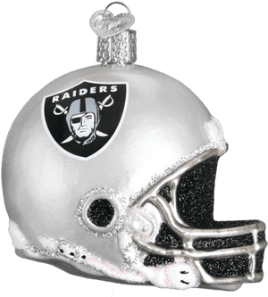 Oakland Raiders Helmet Ornament - Oakland Raiders Nfl Football Helmet Glass Ornament PNG image with transparent background