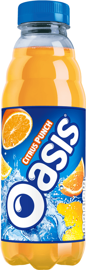 Oasis Citrus Punch Bottle PNG image with transparent background