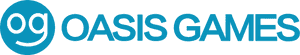 Oasis Games Logo Blue Background PNG image with transparent background