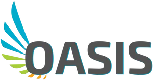 Oasis Logo Blue Background PNG Image