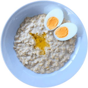 Oatmeal With Hard Boiled Egg - Fried Egg, HD Png Download PNG with transparent background