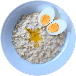 Oatmealwith Eggsand Olive Oil PNG Image