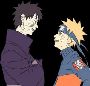 Obitoand Naruto Faceto Face PNG image with transparent background