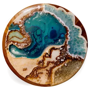 Ocean Resin Coaster Png Akr PNG Image