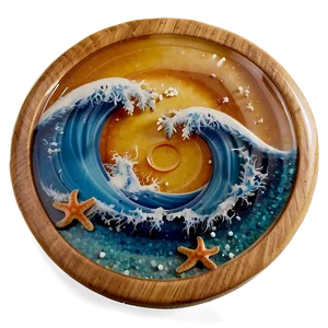 Ocean Resin Coaster Png Awp PNG Image