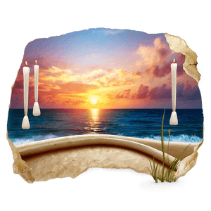 Ocean Sunset Memorial PNG 06252024 PNG with transparent background