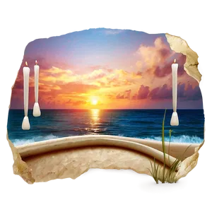 Ocean Sunset Memorial Png 06252024 PNG Image