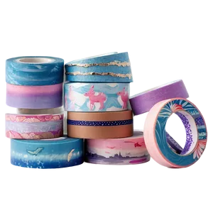 Ocean Washi Tape Aesthetic Png 06272024 PNG Image