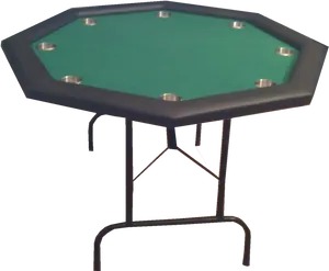 Octagonal Poker Table Top PNG Image