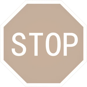 Octagonal Stop Sign PNG Image