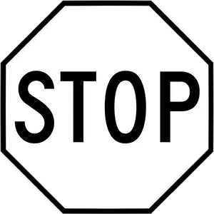 Octagonal Stop Sign Graphic PNG Image