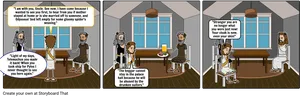 Odysseusand Telemachus Reunion Comic Strip PNG Image