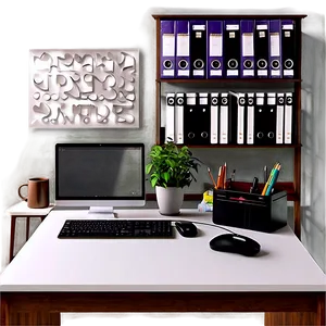 Office Desk Setup Ideas Png Fcr18 PNG Image