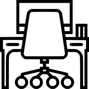 Office Desk - - Office Furniture Icon Png PNG image with transparent background
