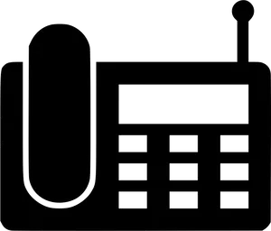 Office Phone Outline PNG Image