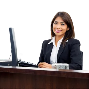 Office Receptionist Graphic Png 3 PNG Image