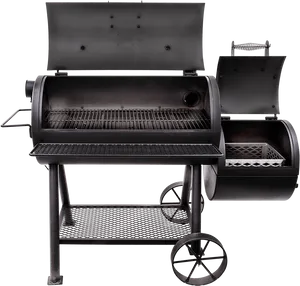 Offset Smoker Barbecue Grill PNG Image